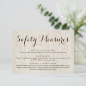 Covid 19 Sicherheitshinweise — Informationen über Begleitkarte (Stehend Vorderseite)