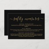 Covid 19 Sicherheitshinweise — Informationen über Begleitkarte (Vorne/Hinten)