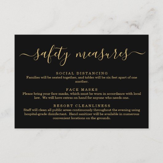 Covid 19 Sicherheitshinweise — Informationen über Begleitkarte (Vorderseite)