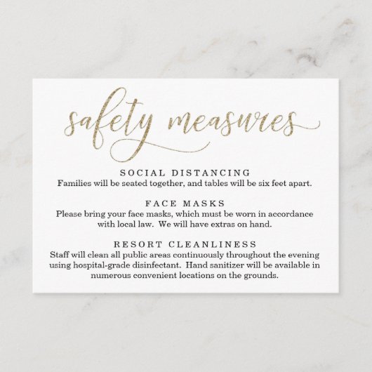 Covid 19 Sicherheitshinweise — Informationen über Begleitkarte (Vorderseite)