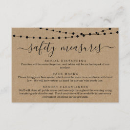 Covid 19 Sicherheitshinweise — Informationen über Begleitkarte