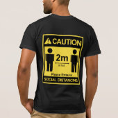 COVID 19 Soziale Distanz (vorne und hinten) T-Shirt (Rückseite)