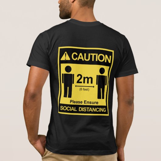 COVID 19 Soziale Distanz (vorne und hinten) T-Shirt (Rückseite)