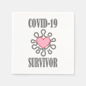 COVID-19 Survivor Corona Virus überlebte ich Serviette (Vorderseite)