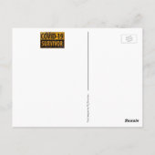 COVID-19 SURVIVOR - Ermutigendes Metall-Look-Zeich Postkarte (Rückseite)