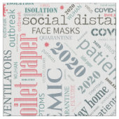 Covid-19 Textdesign Farbe2 ID742 Stoff (Nahaufnahme)