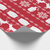 Covid 19 Ugly Christmas Sweater Wrapping Paper Geschenkpapier (Ecke)