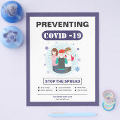 Covid-19 verhindern flyer (Einzeln)