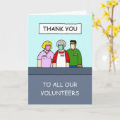 Covid 19 Vielen Dank an die Freiwilligen Karte (Gelbe Blume)