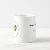 COVID 19 Vielen Dank Tasse mit Schrift, Custom (Mittel)