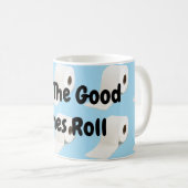 Covid-19 Virus Toilettenpapier blau Kaffeetasse (VorderseiteRechts)