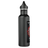 Covid-19 Wasserflasche. Schwarz. Metall24 oz. Edelstahlflasche (Links)