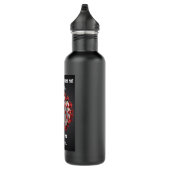 Covid-19 Wasserflasche. Schwarz. Metall24 oz. Edelstahlflasche (Rechts)