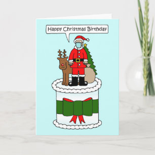 Covid 19 Weihnachten Geburtstag Cartoon Karte