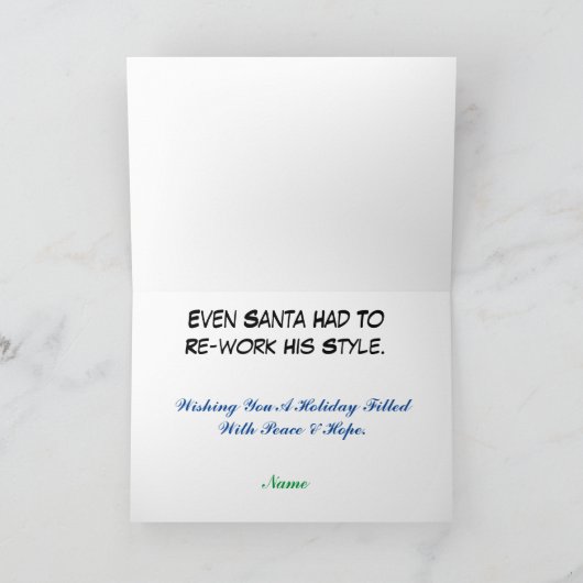 COVID-19 Weihnachtsmann und Seinen Schlittenweihna Karte (Innenseite)