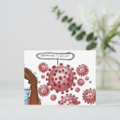 COVID-19: Widerstand ist nutzlos! Postkarte (Stehend Vorderseite)