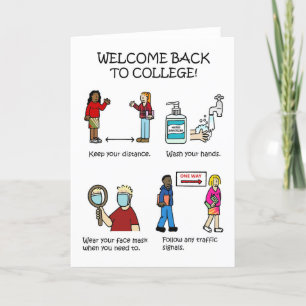 Covid 19 Willkommen zurück zur Uni Feiertagskarte