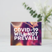 COVID-19 WIRD NICHT VORHERSAGEN! POSTKARTE (Stehend Vorderseite)