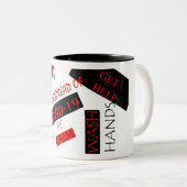 Covid-19 Zweifarbige Tasse (VorderseiteRechts)