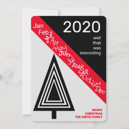 Covid 2020 Schwarz-weiß Feiertagskarte