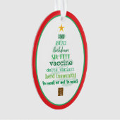 Covid 2021 Keepake Red Green Weihnachtsschmuck Ornament (Vorderseite)