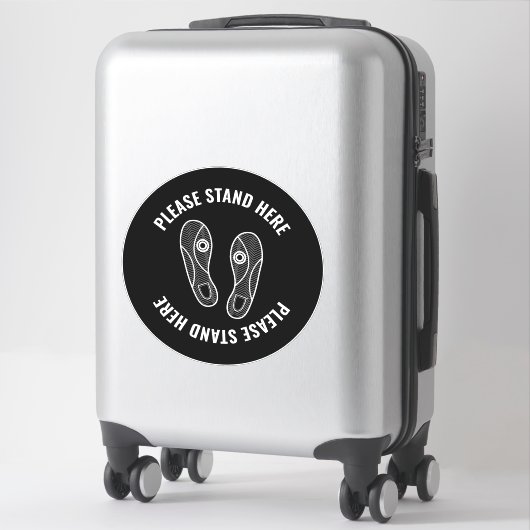 Covid bitte hier Sneaker Druckfarbe ändern Aufkleber (Koffer)