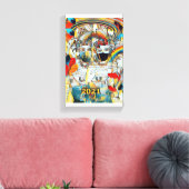 Covid Carnival 2021 Kubist Leinwanddruck (Insitu (Wohnzimmer))