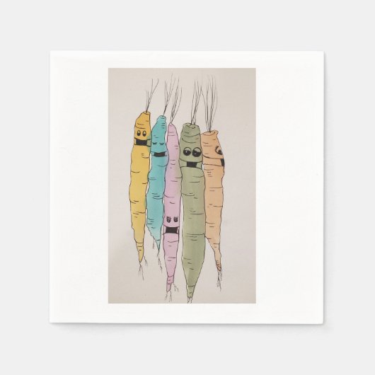 Covid Carrots "Karotten einander" Serviette (Vorderseite)