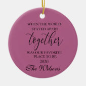 Covid Christmas Ornaments - Quarantäne Weihnachtsf Keramik Ornament (Vorne)