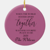 Covid Christmas Ornaments - Quarantäne Weihnachtsf Keramik Ornament (Hinten)