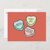 Covid Conversation Hearts Funny Valentine's Card Postkarte (Vorne/Hinten)