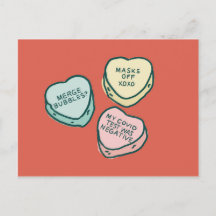 Covid Conversation Hearts Funny Valentine's Card