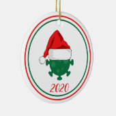 Covid Corinavirus Globale Pandemie 2020 Keramik Ornament (Rechts)