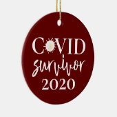 Covid Coronavirus Survivor 2020 Keramik Ornament (Rechts)