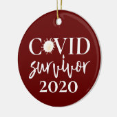 Covid Coronavirus Survivor 2020 Keramik Ornament (Links)