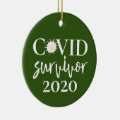Covid Coronavirus Survivor 2020 Keramik Ornament (Rechts)