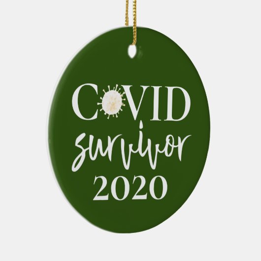 Covid Coronavirus Survivor 2020 Keramik Ornament (Rechts)