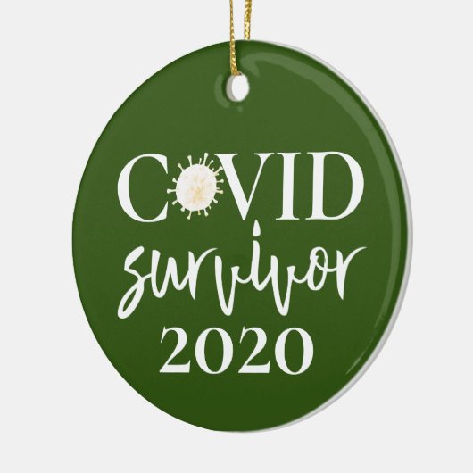 Covid Coronavirus Survivor 2020 Keramik Ornament (Links)
