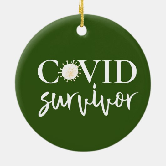 Covid Coronavirus Survivor Keramik Ornament (Hinten)