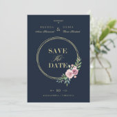 Covid Details Romantic Elegant Pink Floral Wreath (Stehend Vorderseite)