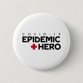 COVID Epidemic Hero Button (Vorderseite)