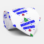 covid fröhliche Weihnachtsbaumsperre Krawatte (Gerollt)