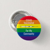 COVID für meinen Regenbogen in der Gemeinschaft ge Button (Vorne & Hinten)