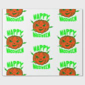 Covid-halloween-Impfkürbis Geschenkpapier (Flach)