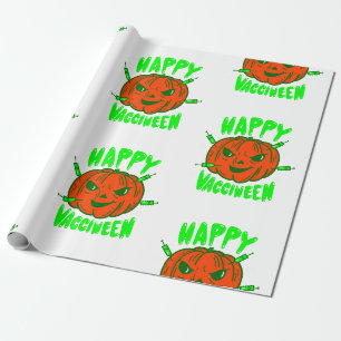 Covid-halloween-Impfkürbis Geschenkpapier