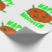 Covid-halloween-Impfkürbis Geschenkpapier (Ecke)