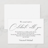 Covid Incase Sie sind kranke Hochzeit Begleitkarte (Vorne/Hinten)