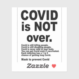 Covid ist noch nicht vorbei. aufkleber