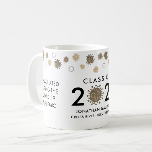 COVID-KLASSE VON 2021 Personalisiert Kaffeetasse (Vorderseite Links)