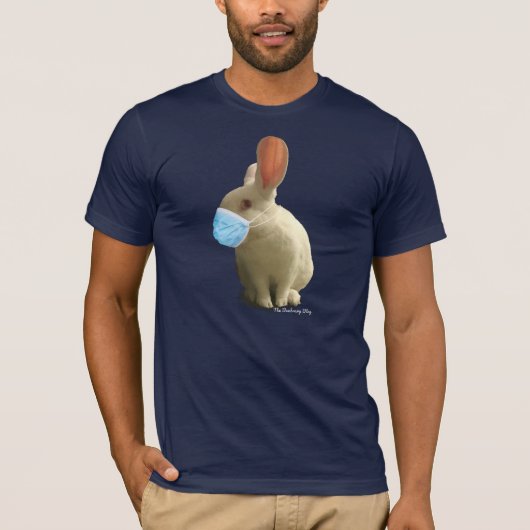 COVID Maske Bunny T - Shirt (Dark) (Vorderseite)
